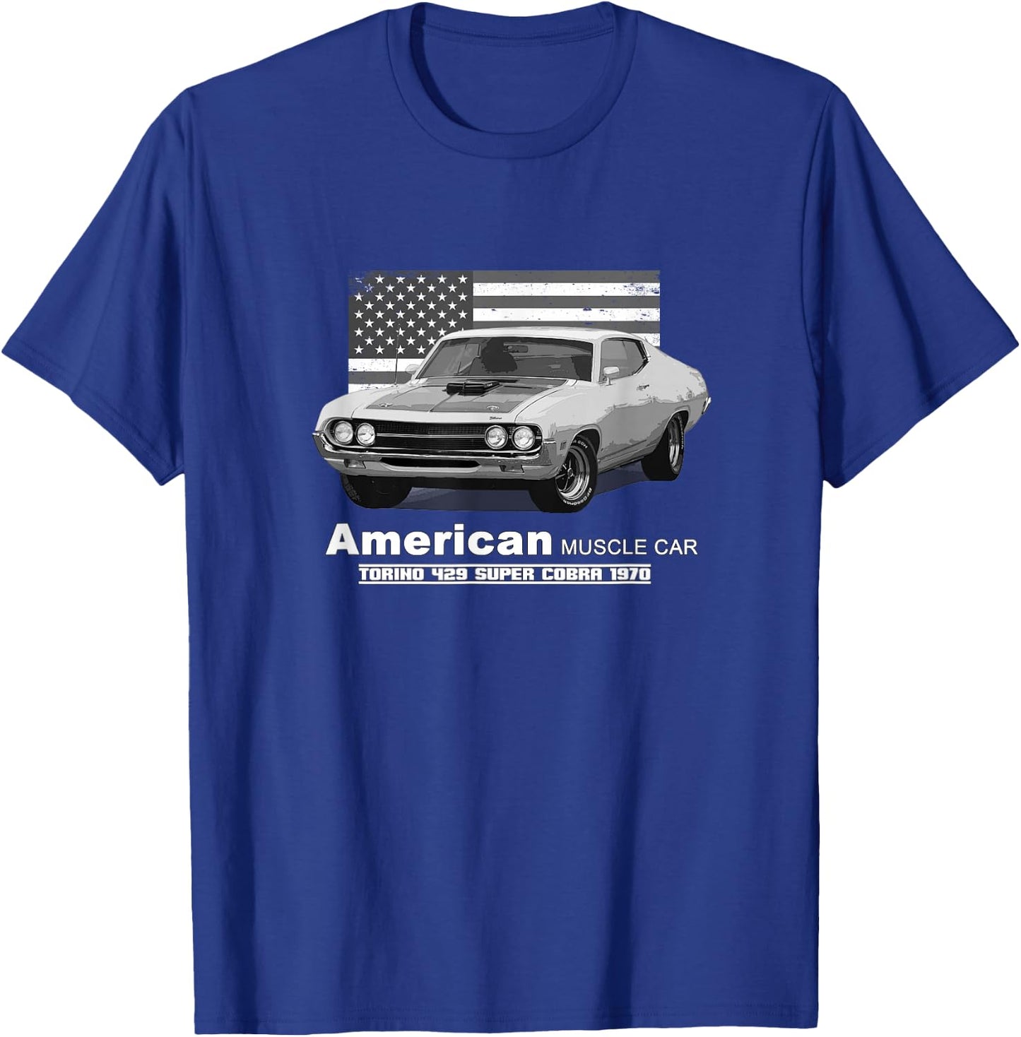 Torino 429 Super Cobra American Muscle Car 70s T-Shirt - T-Shirt | Royal