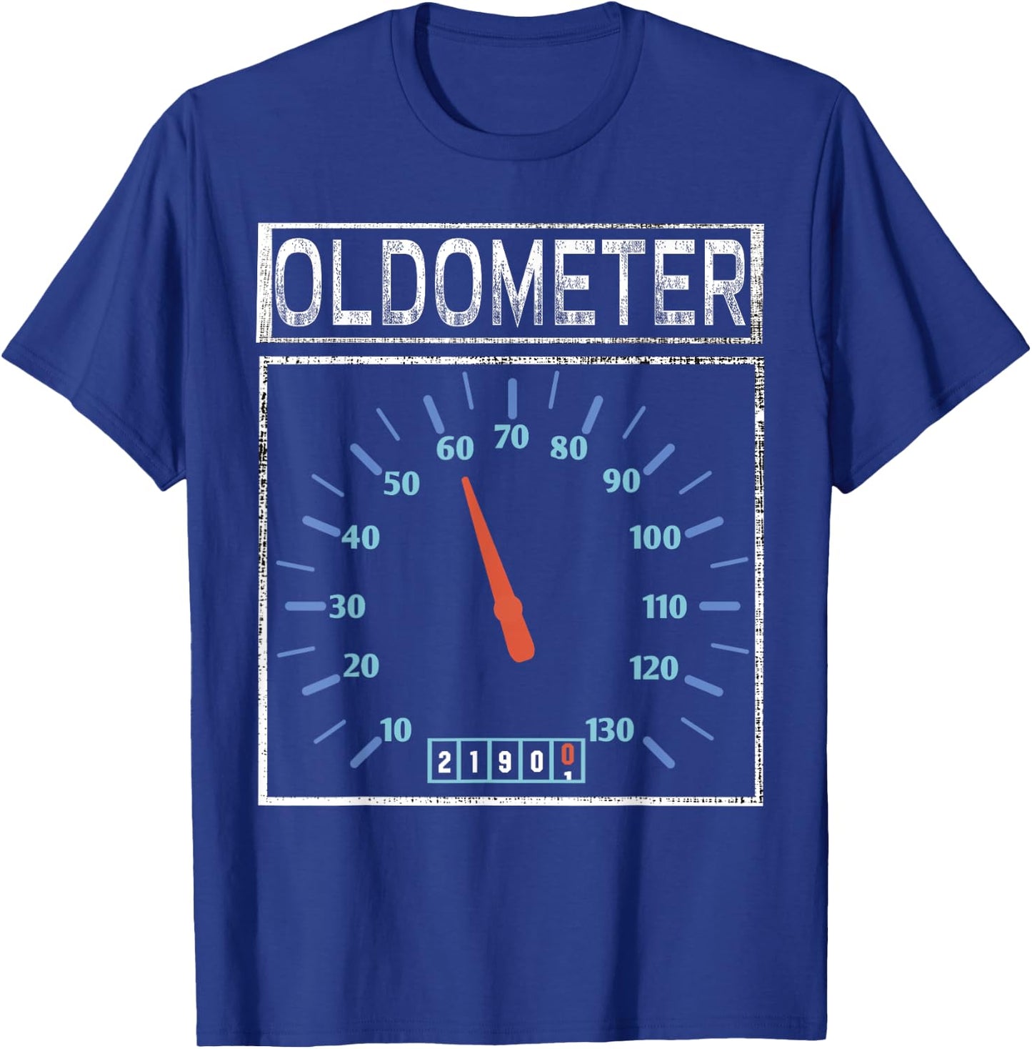 Oldometer 60 Shirt Speedometer 60th Birthday Funny T-Shirt - T-Shirt | Royal