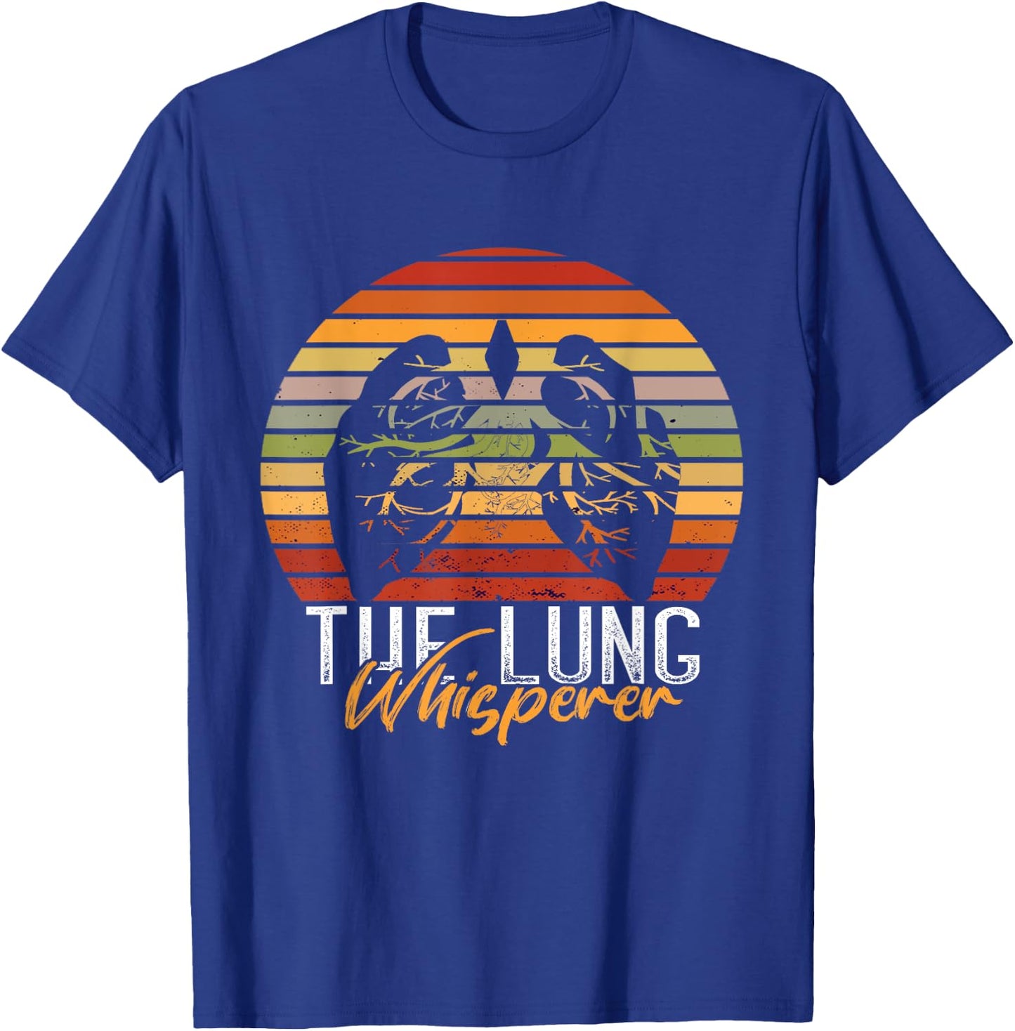 Retro The Lung Whisperer Lung Doctor Respiratory Therapist T-Shirt - T-Shirt | Royal