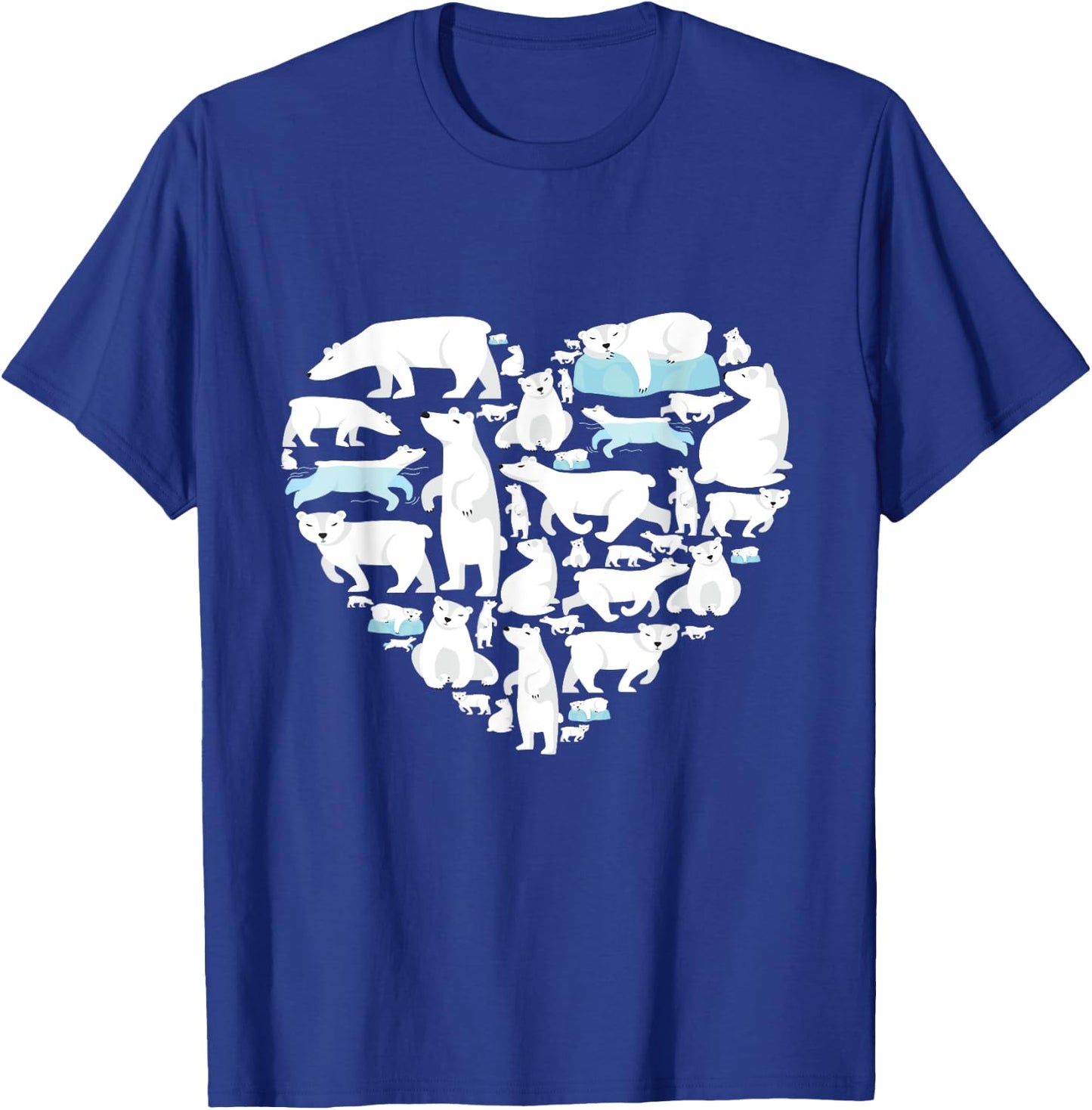 Polar Bear Lover polar bear heart valentine gift men women T-Shirt - T-Shirt | Royal