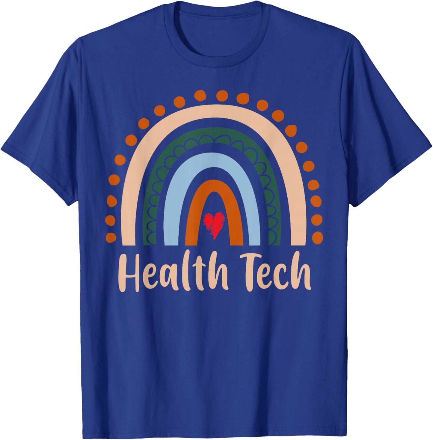 Health Tech Boho Rainbow Back To School Appreciation T-Shirt - T-Shirt | Royal