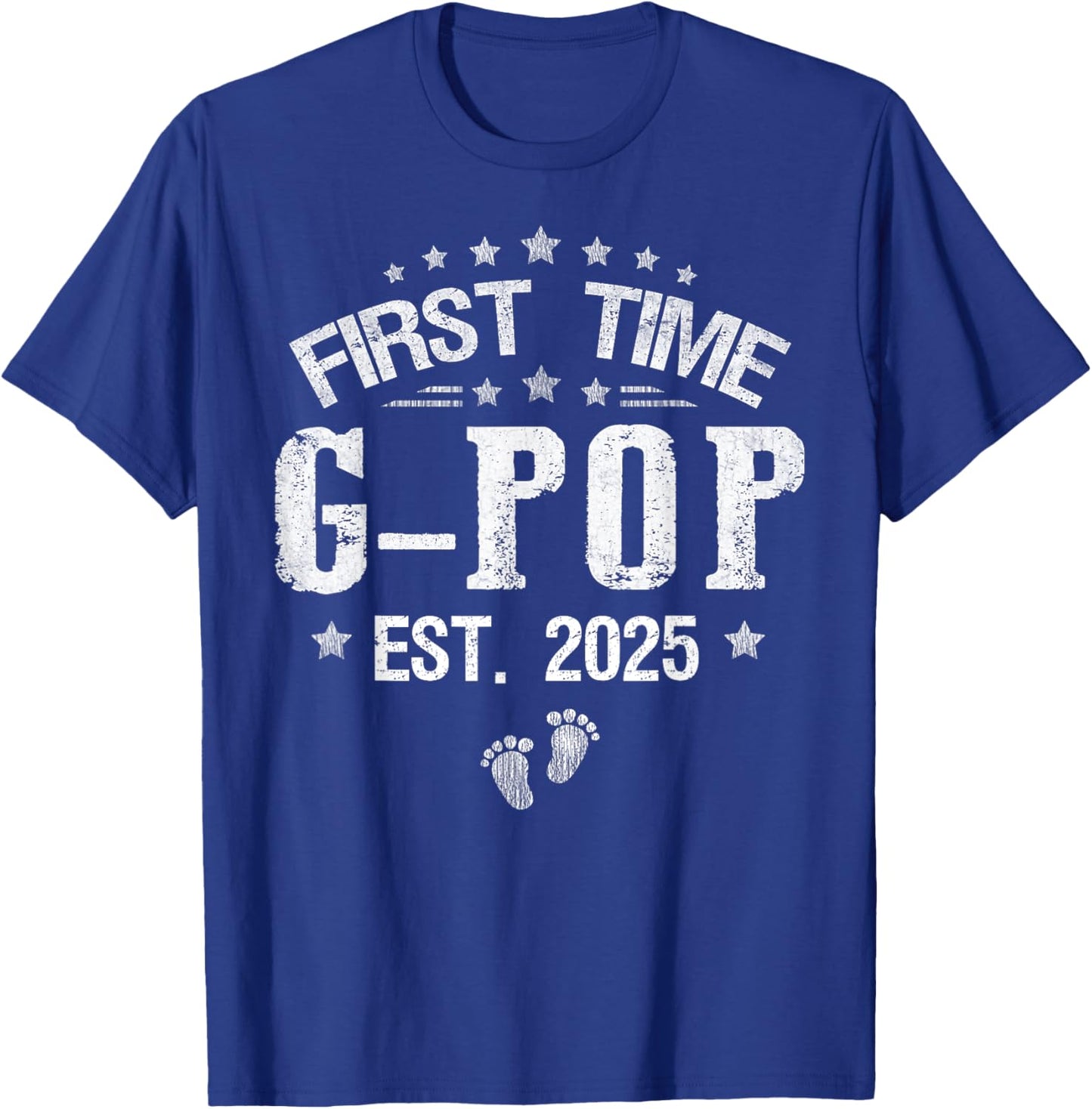 First time G-Pop est.2025 Father's Day Promoted To G-Pop T-Shirt - T-Shirt | Royal