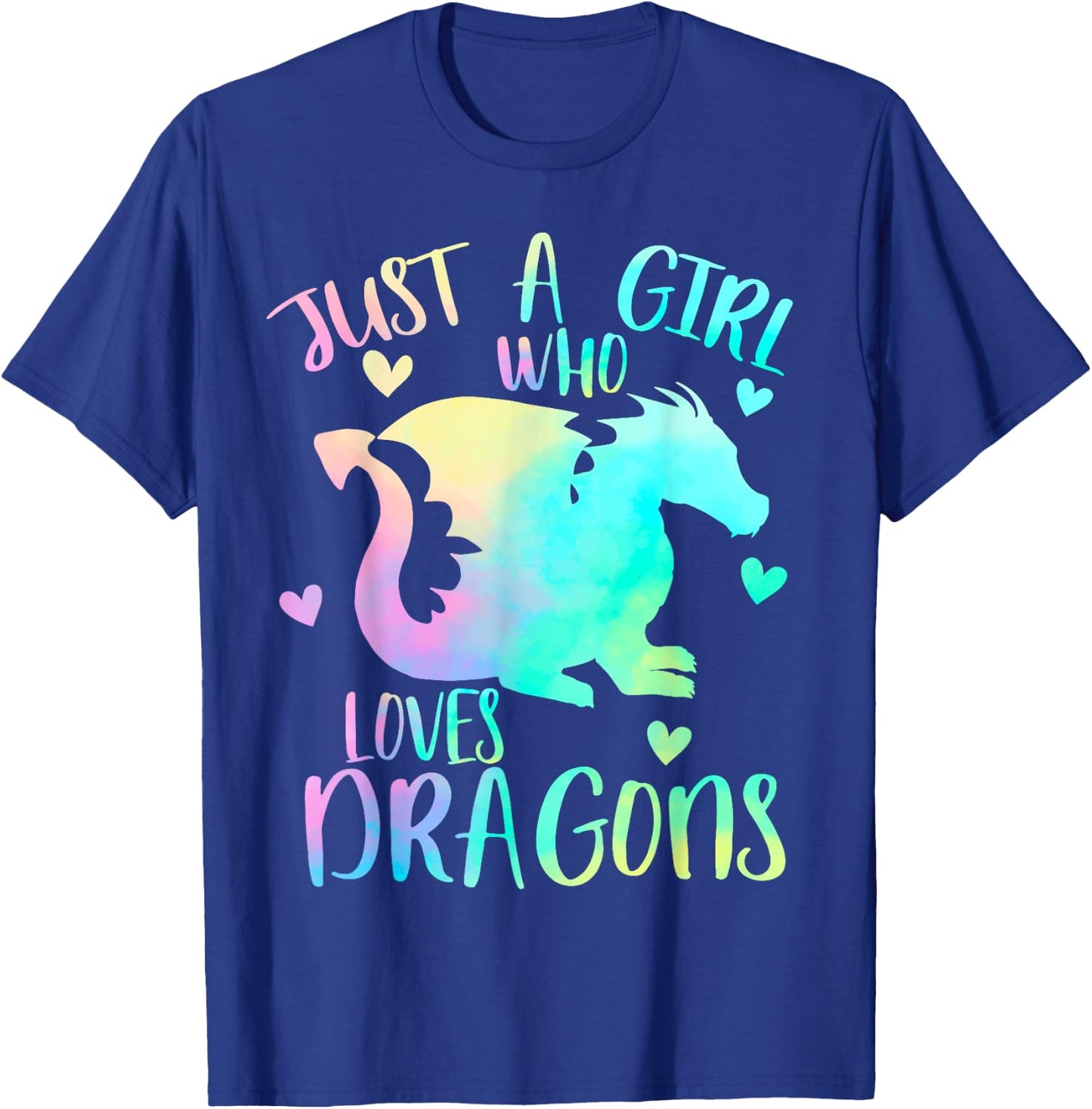 Just a Girl Who Loves Dragons Cute Dragon Themed Teen Girls T-Shirt - T-Shirt | Royal