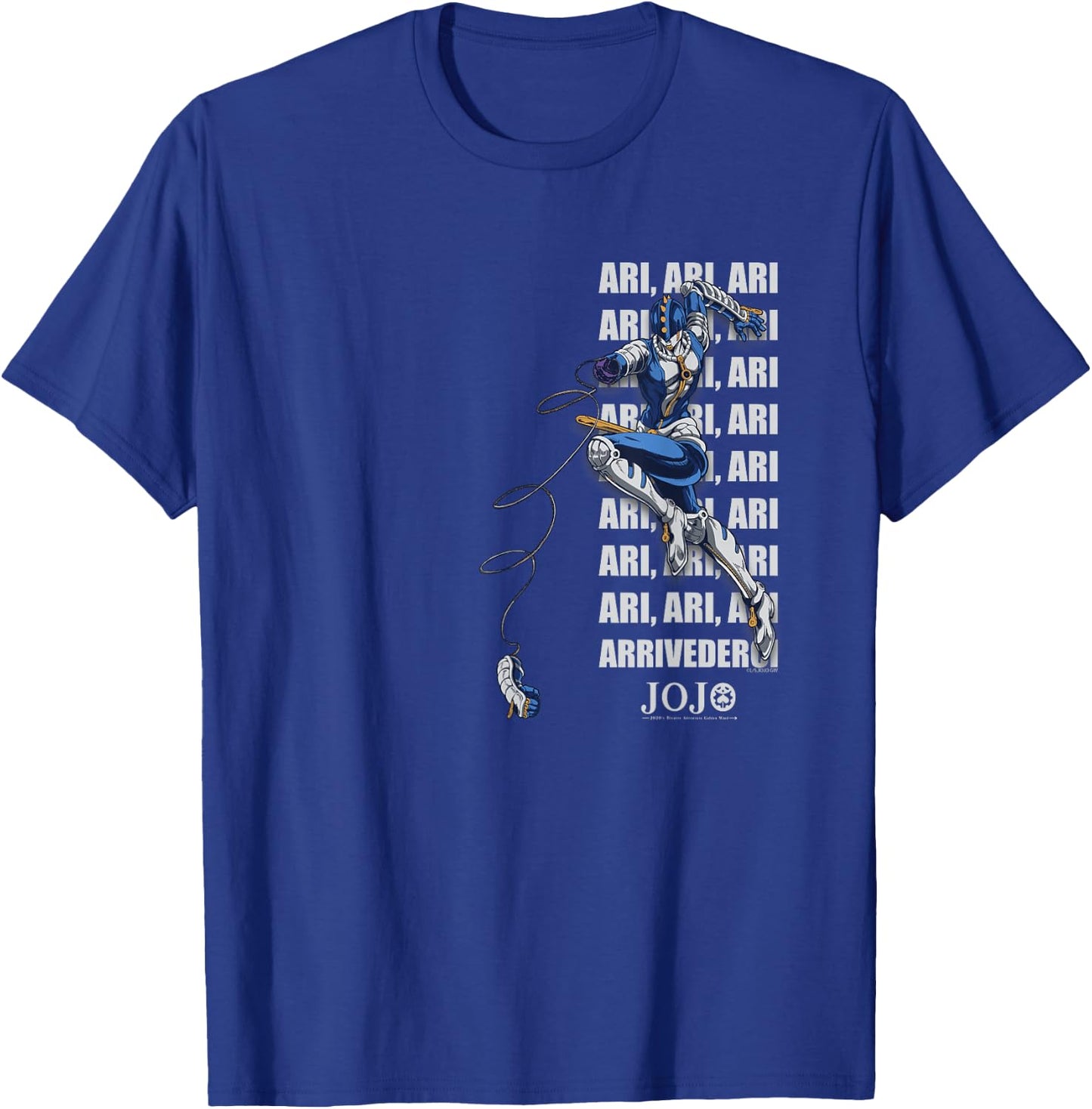 JoJo's Bizarre Adventure Zipper Man Vertical Anime T-Shirt - T-Shirt | Royal