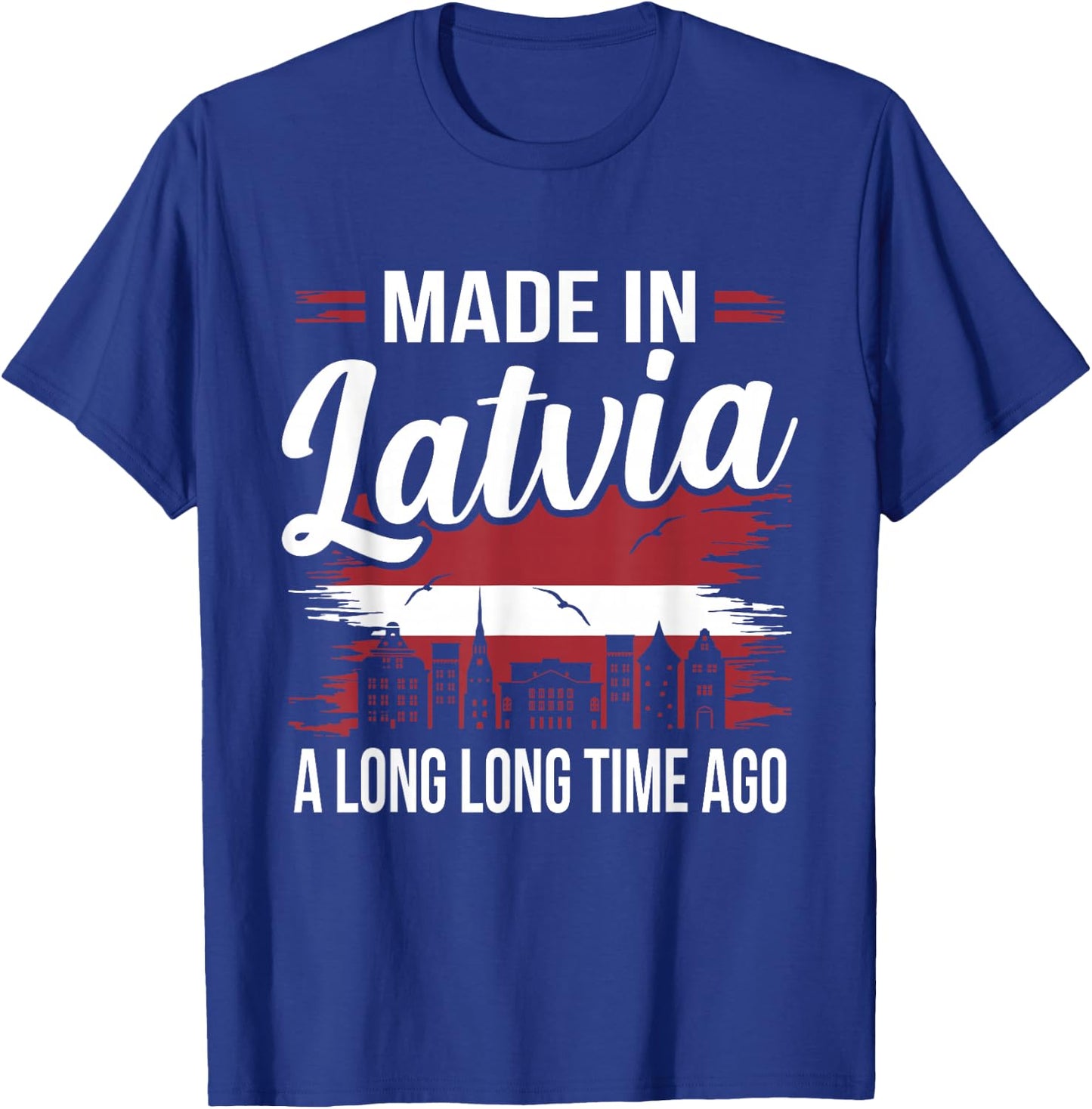 Funny Latvia Flag Travel T-Shirt - T-Shirt | Royal