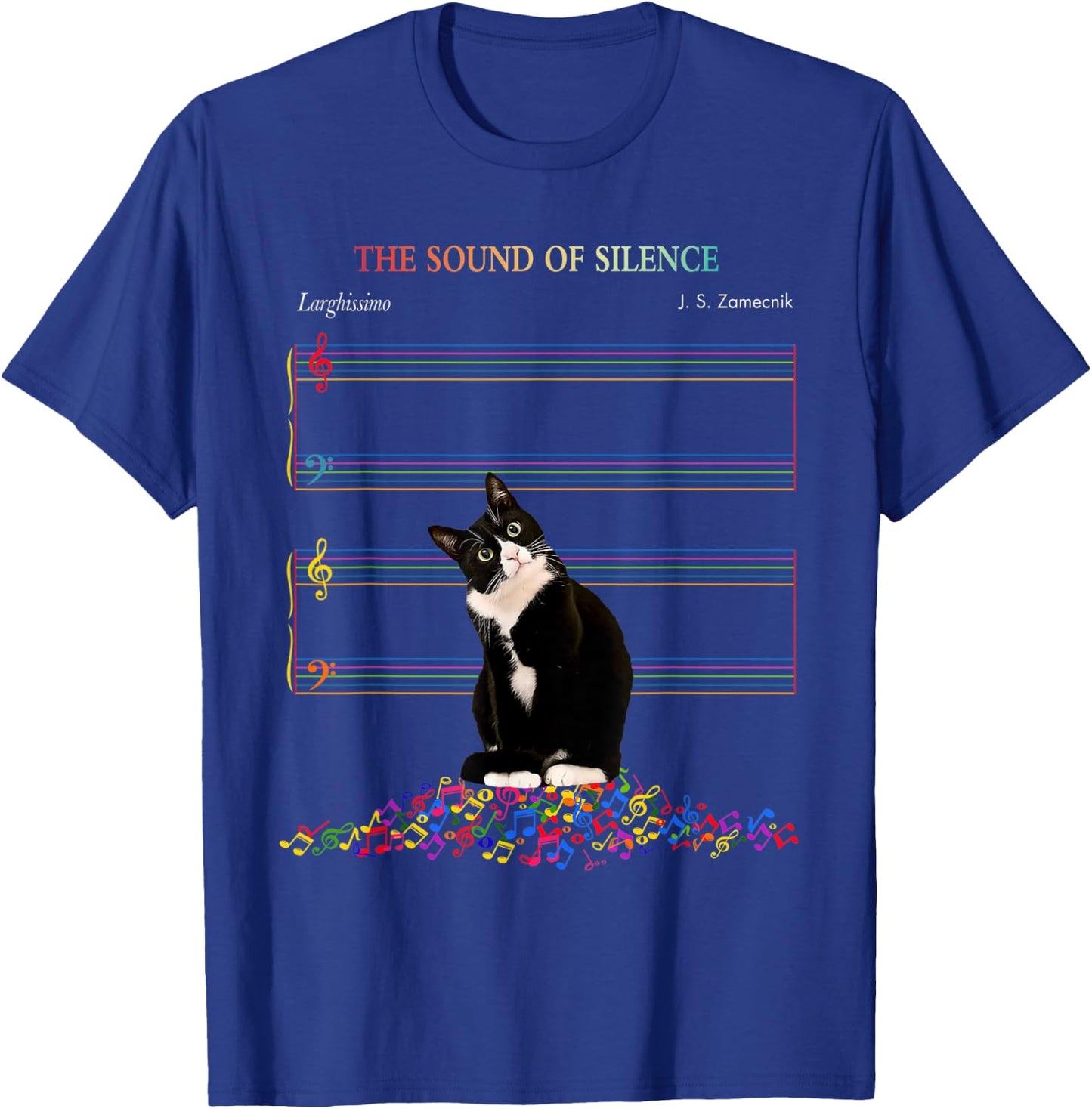 Cute Cat The Sound Of Silence T-Shirt - T-Shirt | Royal