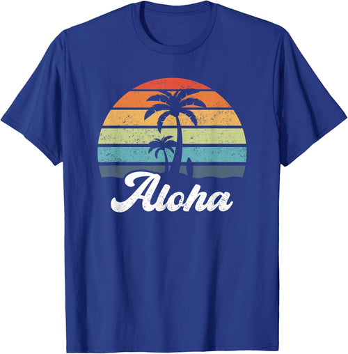 Aloha Hawaii Hawaiian Island Shirt Palm Beach Surfboard Surf
