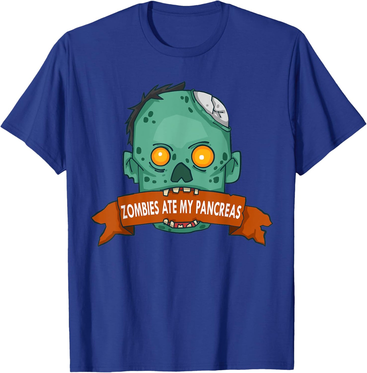 Zombies Ate My Pancreas - T1D Diabetic Diabetes Awareness T-Shirt - T-Shirt | Royal