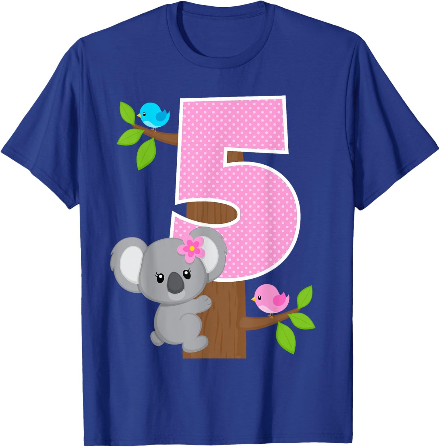 Koala Bear 5th Birthday Girl 5 Year Old Birthday Koalas Bday T-Shirt - T-Shirt | Royal