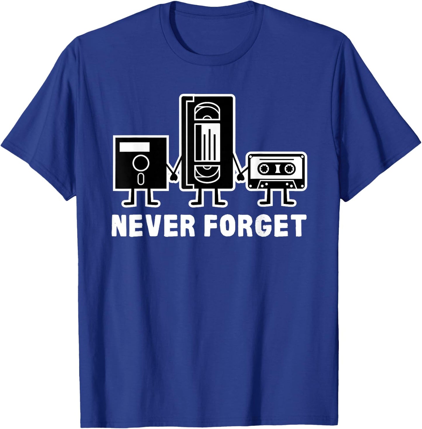 Retro Vintage Never Forget Cassette Tape Small T-Shirt - T-Shirt | Royal