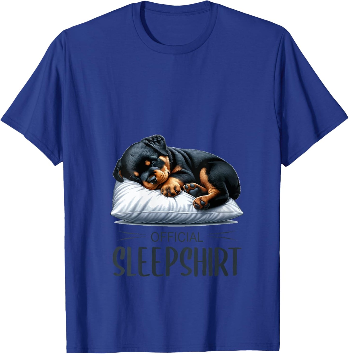 Pajamas Official sleep shirt cute dog Rottweiler V-Neck T-Shirt - T-Shirt | Royal