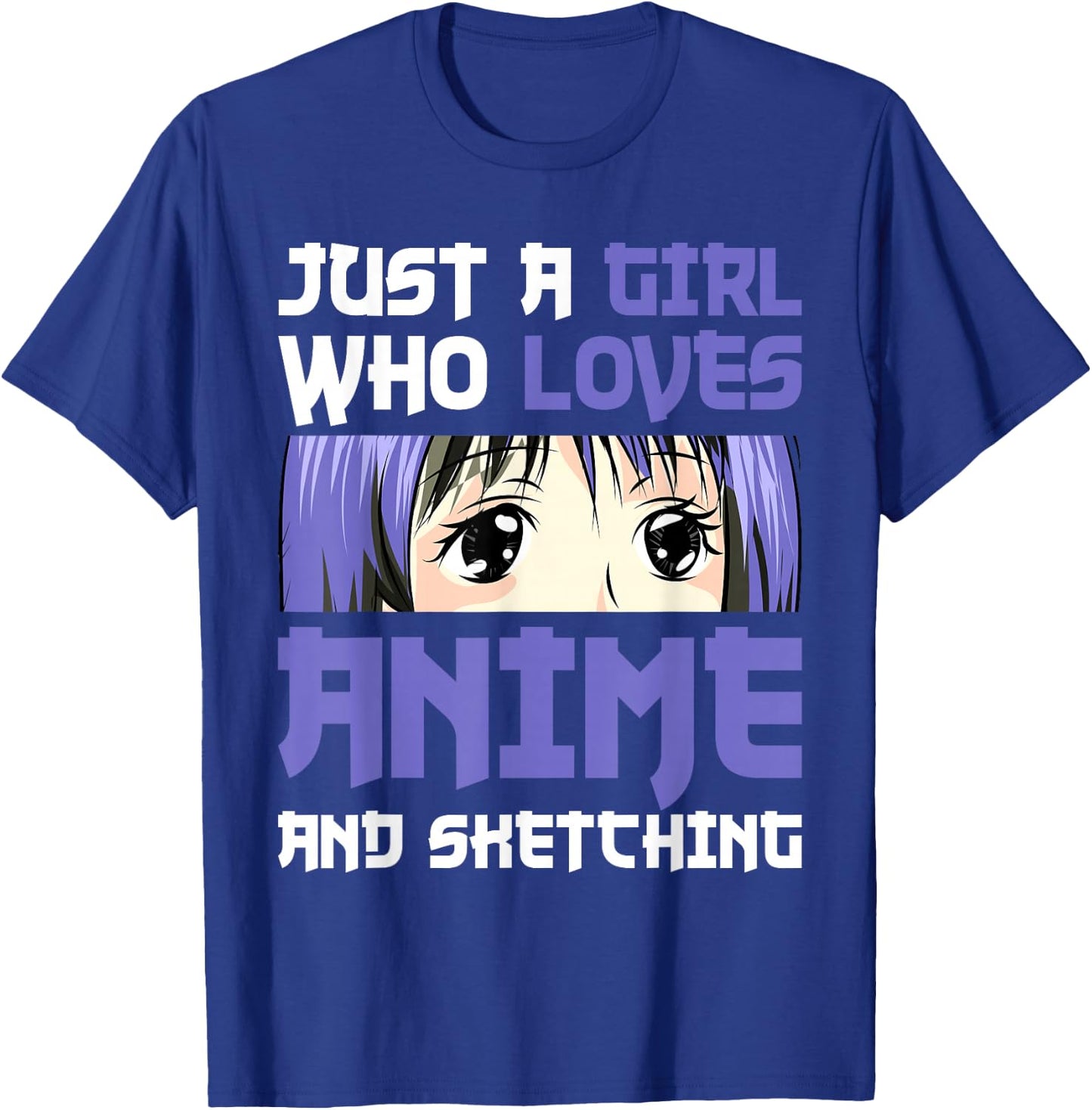 Japanese Manga Drawing Otaku Gift Girl Anime T-Shirt - T-Shirt | Royal