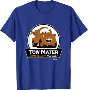 Cars - Tow Mater Towing Sign T-Shirt - T-Shirt | Royal