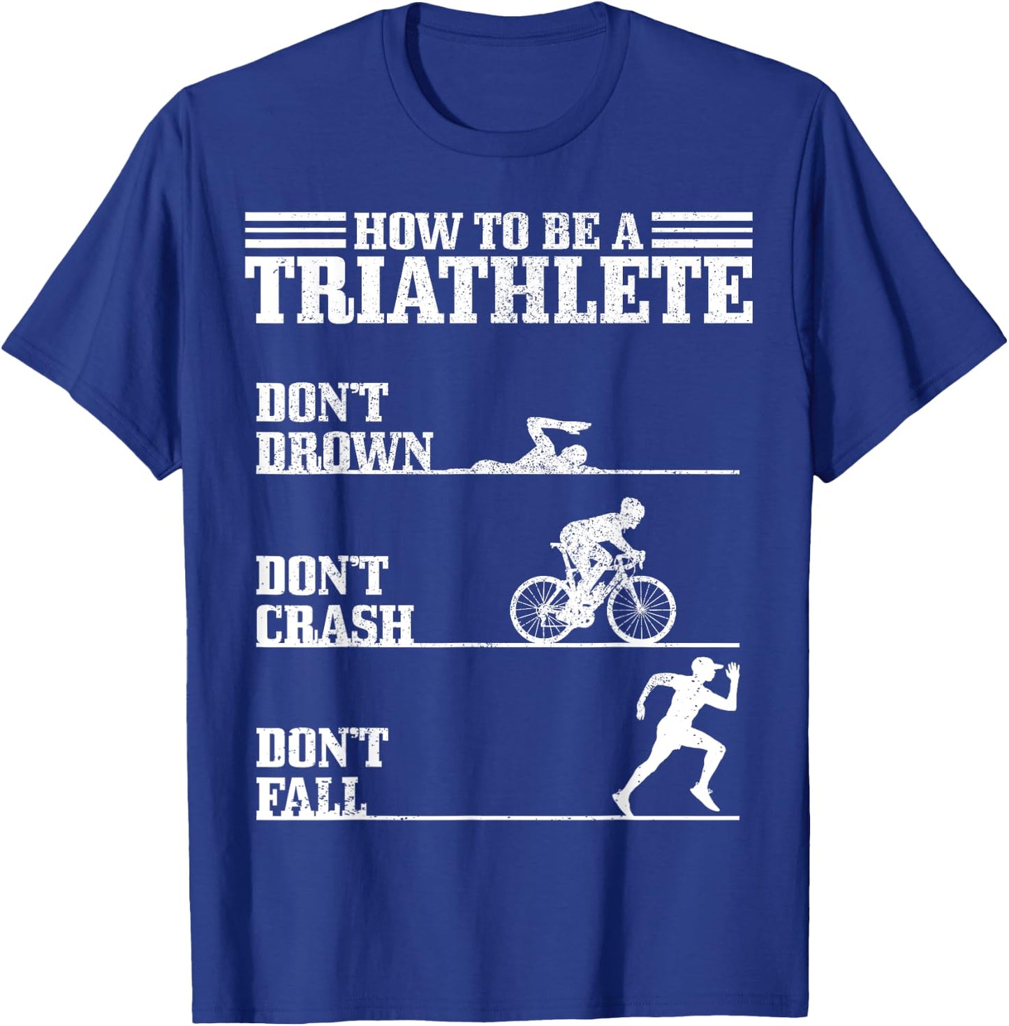 Triathlon Sport Funny Triathlete Gift T-Shirt - T-Shirt | Royal