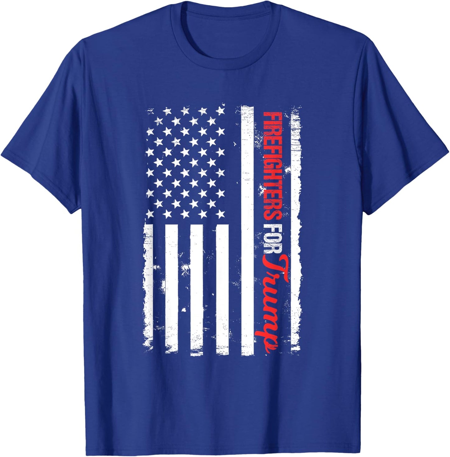 Firefighters For Donald Trump Thin Red Line Fireman Gift T-Shirt - T-Shirt | Royal