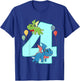 Kids 4th Birthday Dragon Lover Funny Kids Boys 4 Years Old Party T-Shirt - T-Shirt | Royal