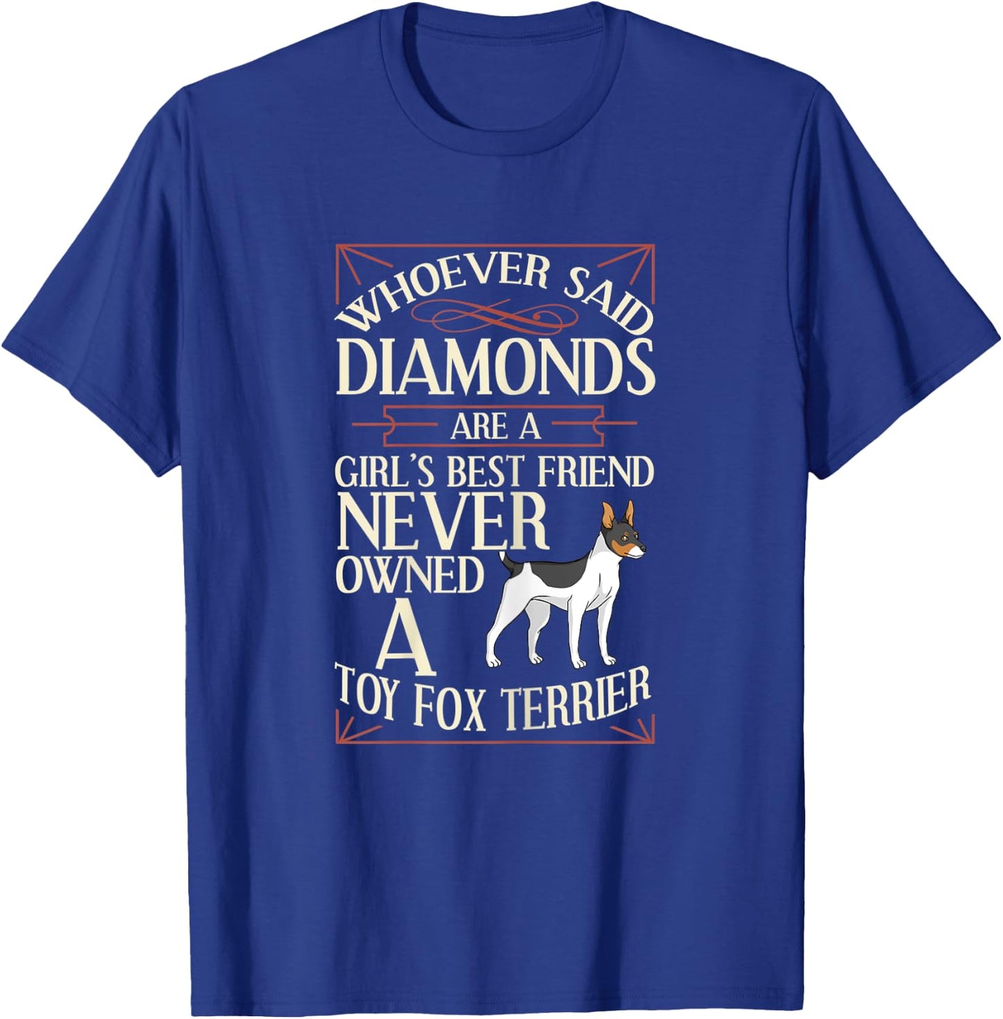 Toy Fox Terrier Dog Puppies Owner Lover T-Shirt - T-Shirt | Royal
