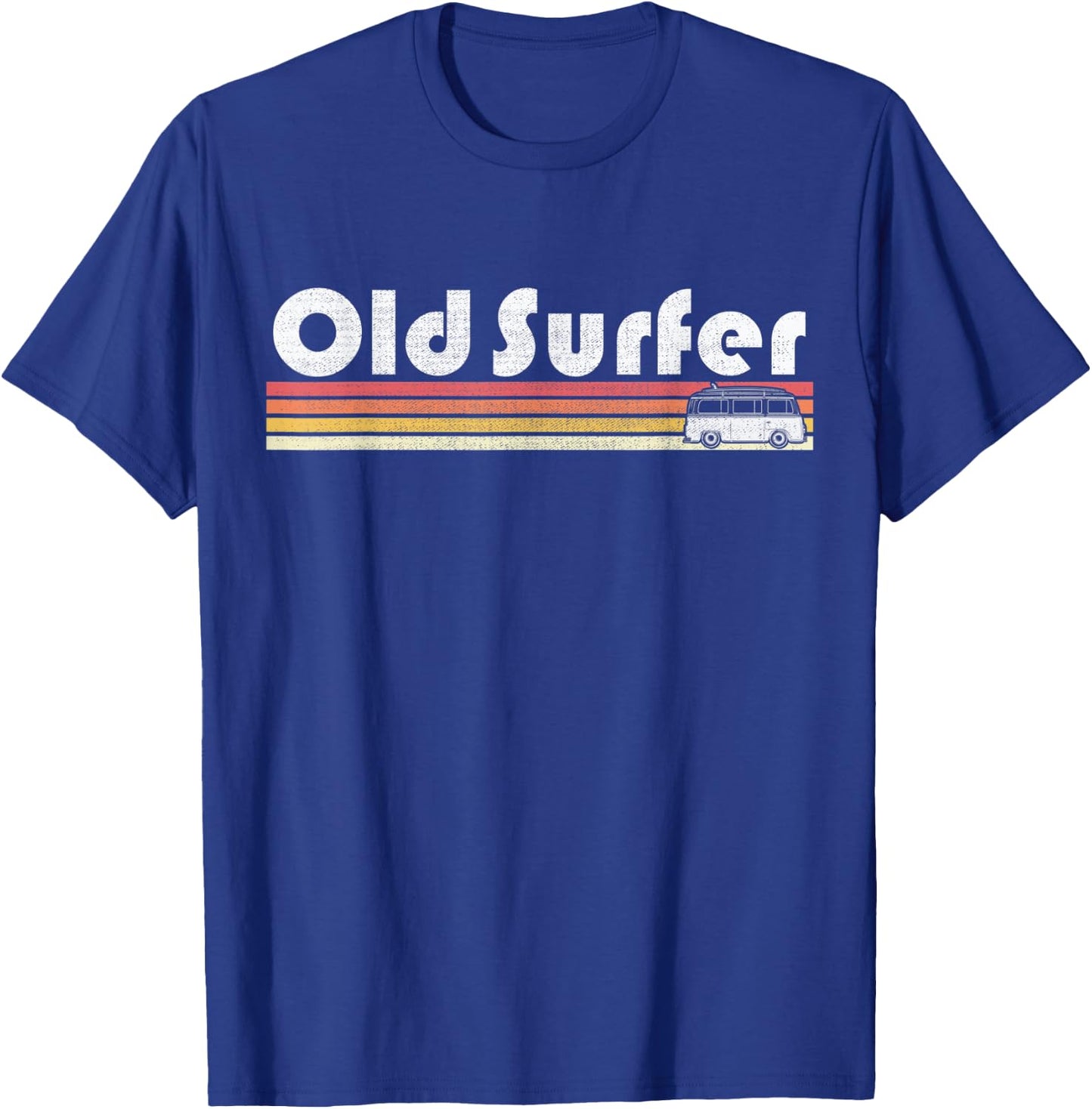 Old Surfer Surfing Beach Retro Style Vintage Grandpa Dad Women Kids T-Shirt - T-Shirt | Royal