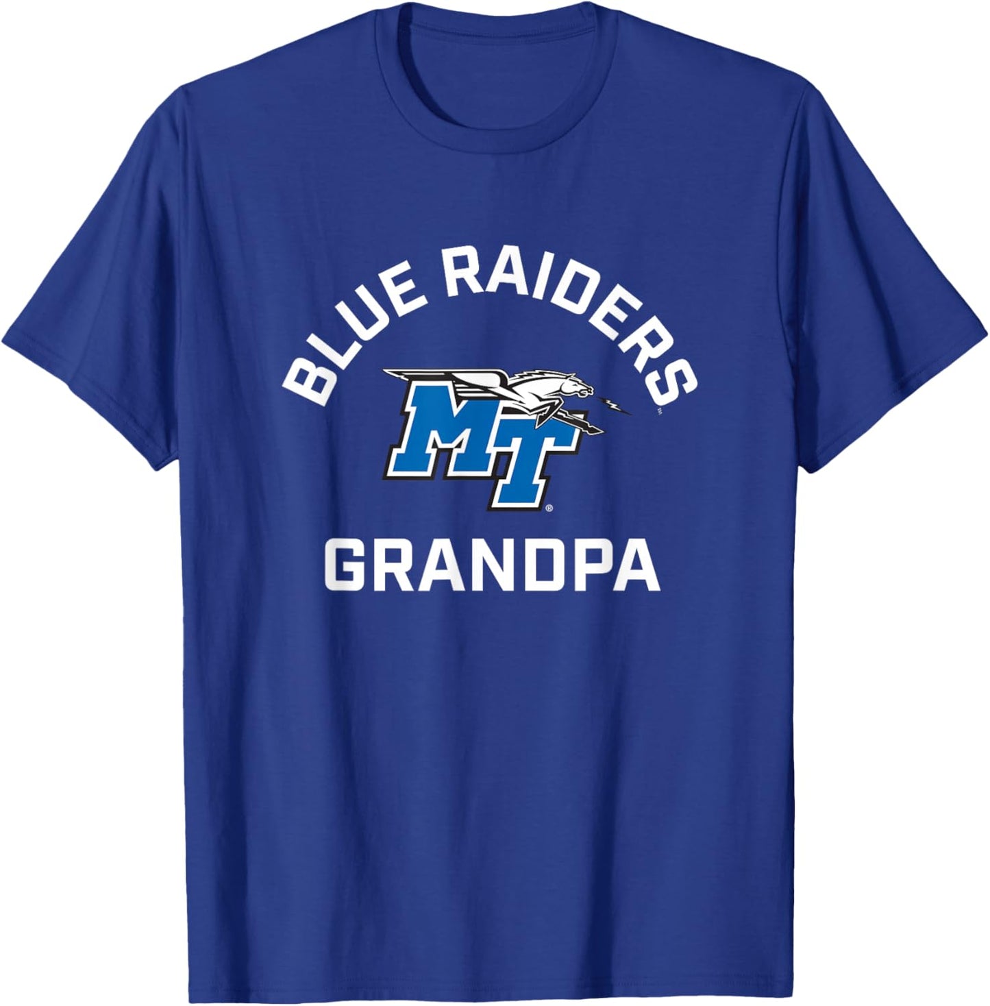 Middle Tennessee MTSU Blue Raiders Arched Grandpa T-Shirt - T-Shirt | Royal