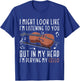 Funny Musician Gift In My Head Im Playing My Cello T-Shirt - T-Shirt | Royal