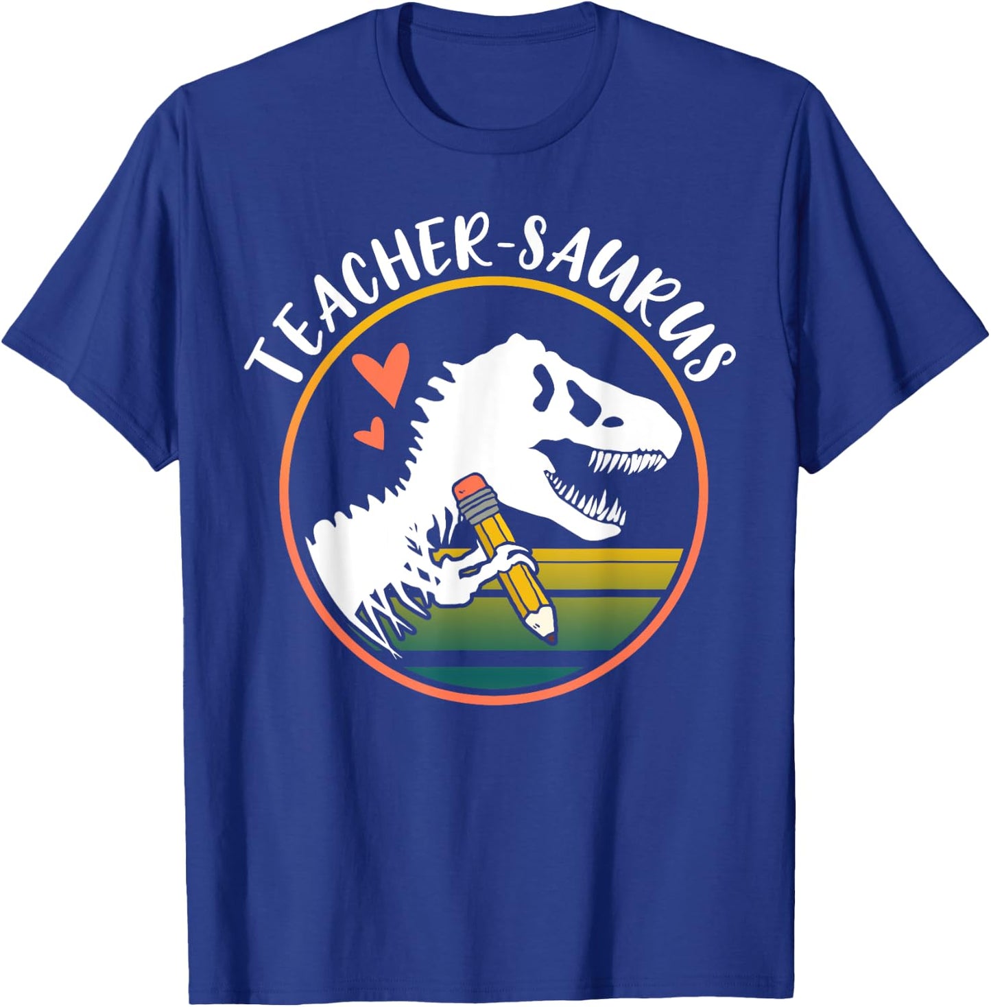 Teacher-saurus Funny Dinosaur Teacher design T-Rex design Men Women T-Shirt - T-Shirt | Royal