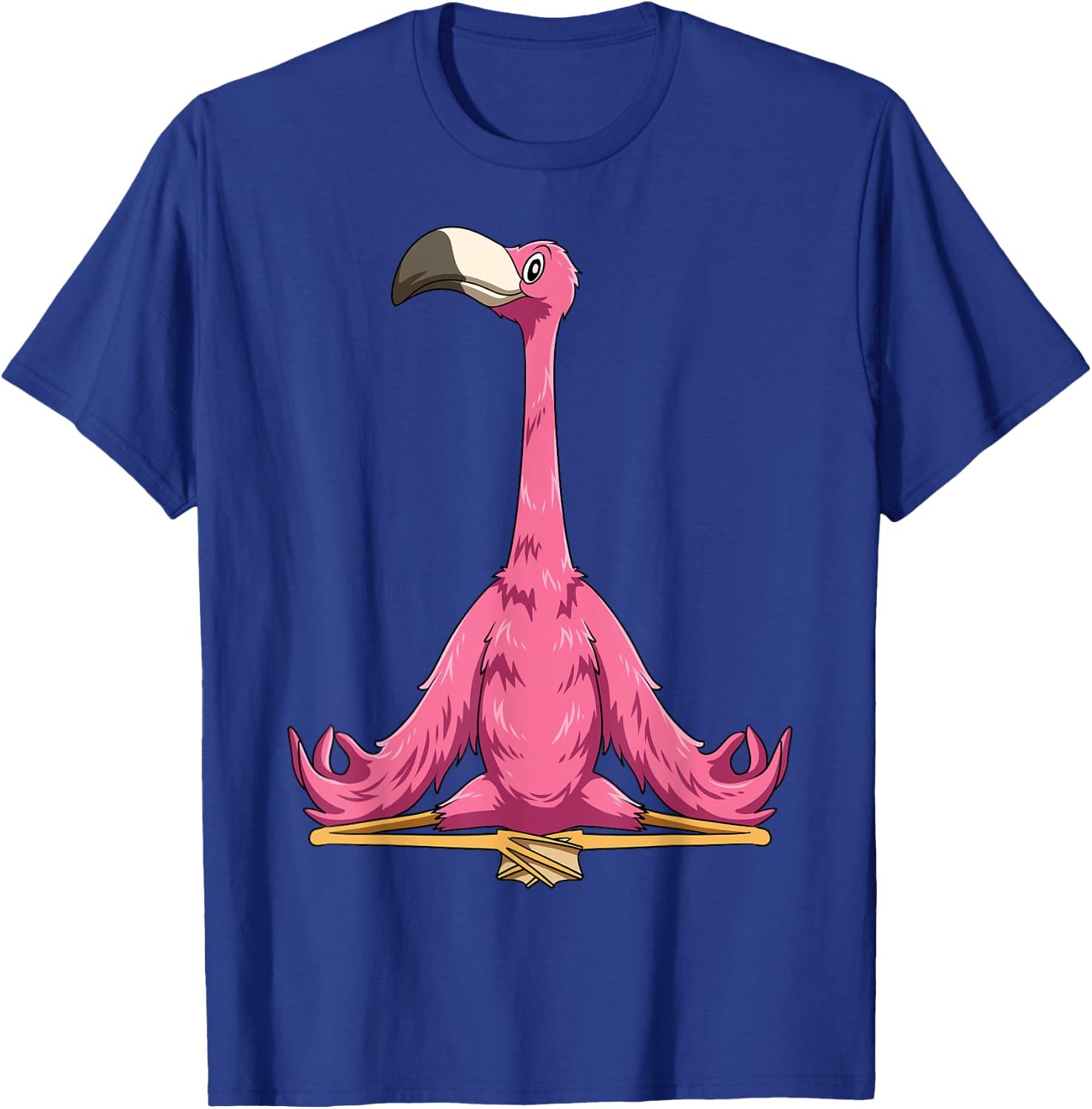 Flamingo Yoga Pose Flamingo Meditation Flamingo Doing Yoga T-Shirt - T-Shirt | Royal