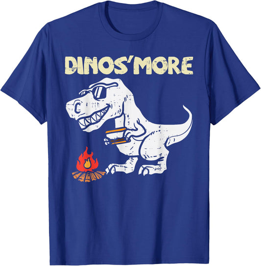 Dino smore Funny Camping Trex Dinosaur Camper Kids Boys T-Shirt - T-Shirt | Royal