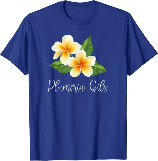 Gardening-design Tropical Plumeria (Frangipania) T-Shirt - T-Shirt | Royal