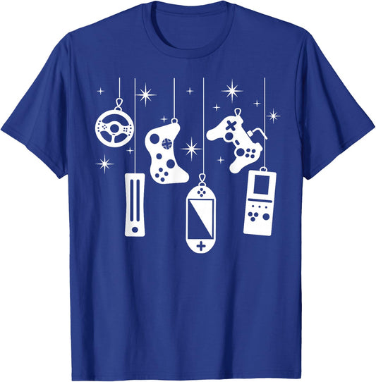 Gamer Christmas Video Game Controller Xmas Gaming Pajama T-Shirt - T-Shirt | Royal
