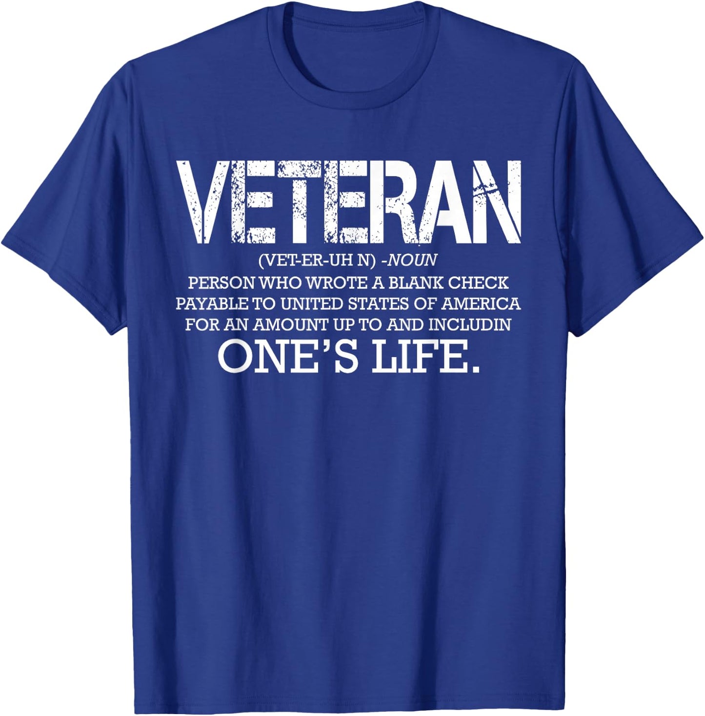 Veteran Definition Meaning Army Soldier Cool Military Gifts T-Shirt - T-Shirt | Royal
