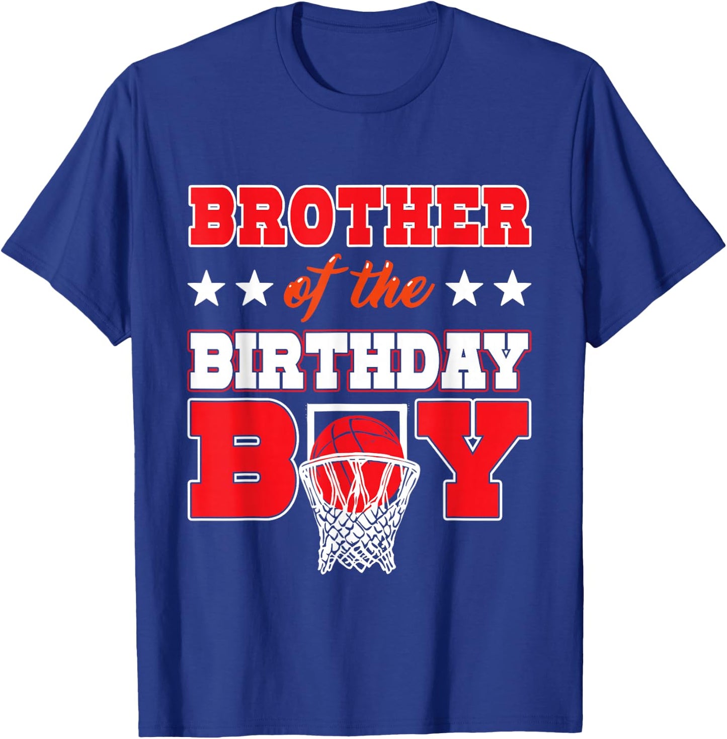 Basketball Party Brother of the Birthday Boy Baller Family T-Shirt - T-Shirt | Royal