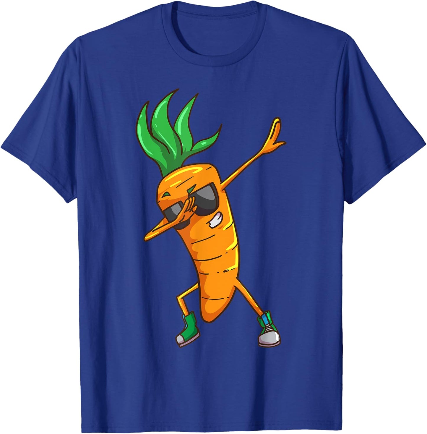 Vegan Carrot Dabbing Vegetable T-Shirt - T-Shirt | Royal