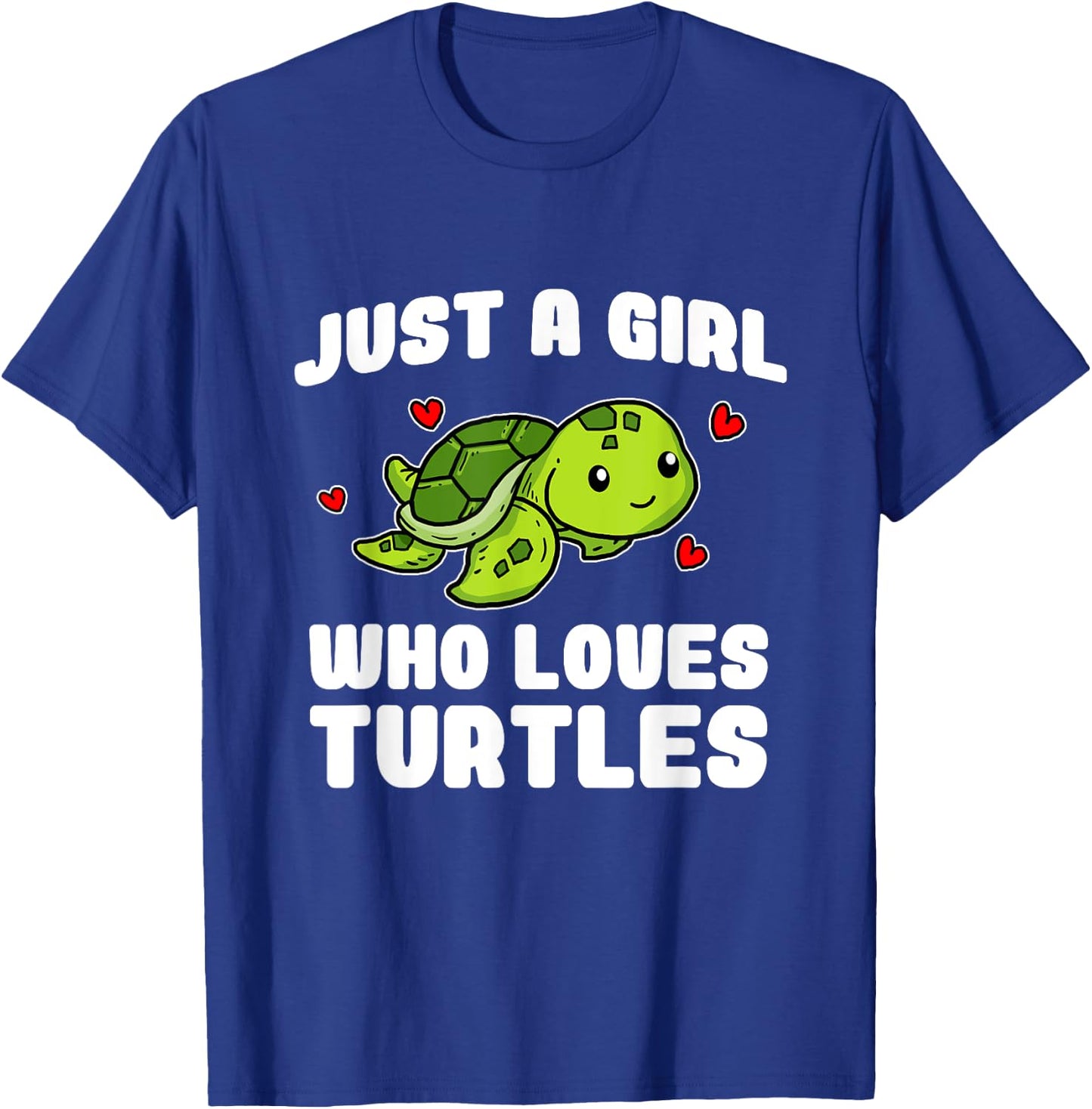 Just A Girl Who Loves Turtles Funny Turtle Costume T-Shirt - T-Shirt | Royal
