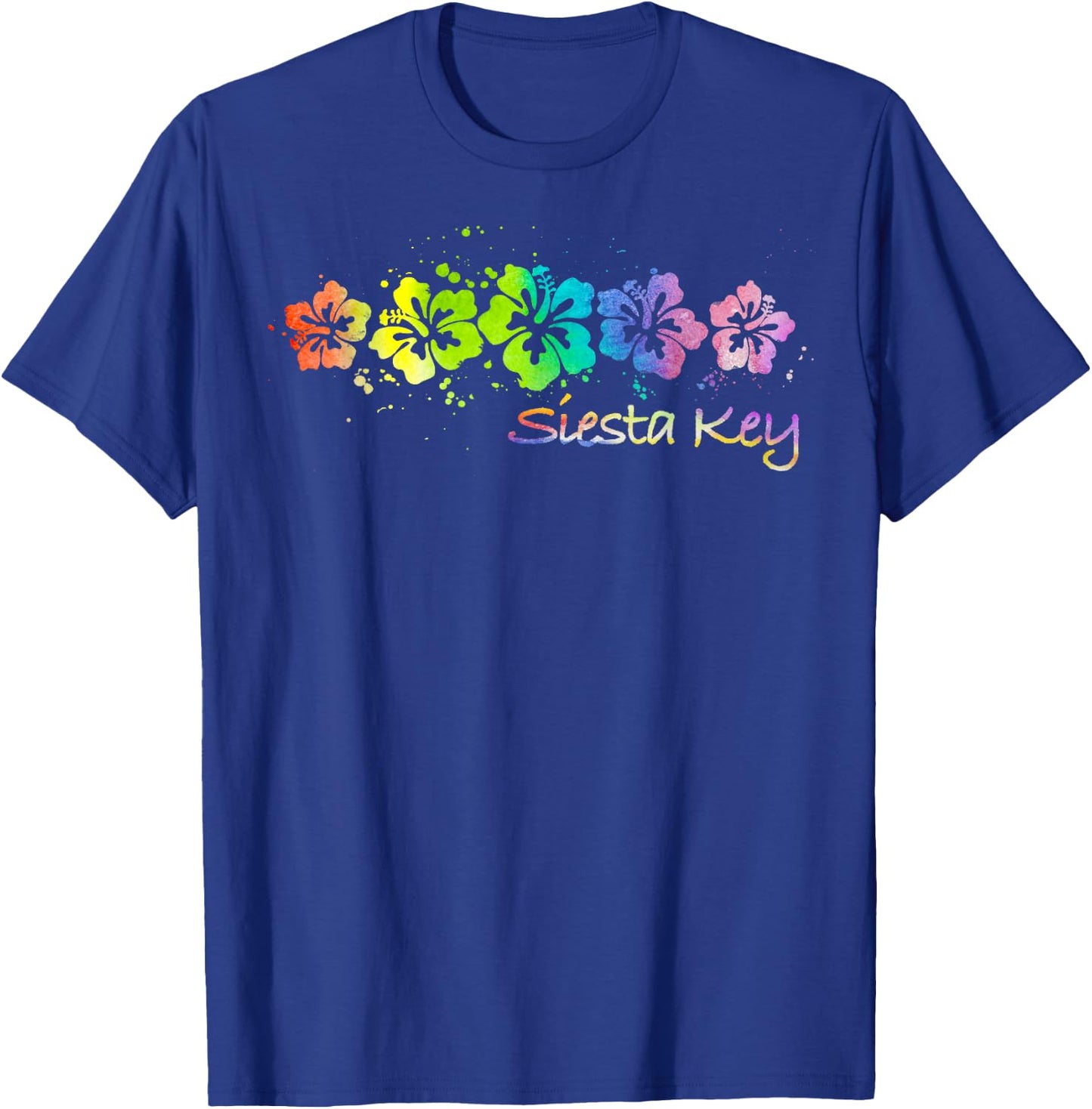 Siesta Key Watercolor Beach & Surf T-Shirt - T-Shirt | Royal