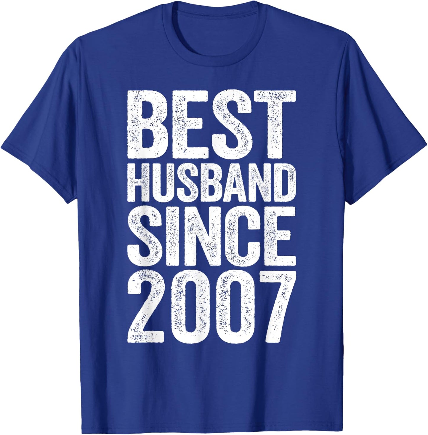 Best Husband Since 2007 13th Wedding Anniversary T-Shirt - T-Shirt | Royal