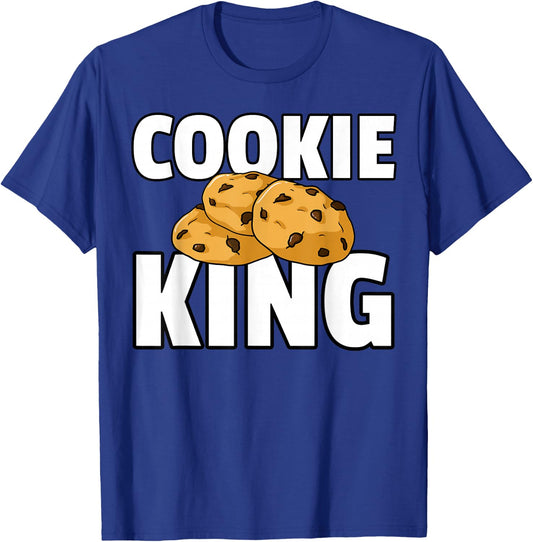 Cookie King Gift Chocolate Chip Dealer T-Shirt - T-Shirt | Royal