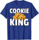 Cookie King Gift Chocolate Chip Dealer T-Shirt - T-Shirt | Royal