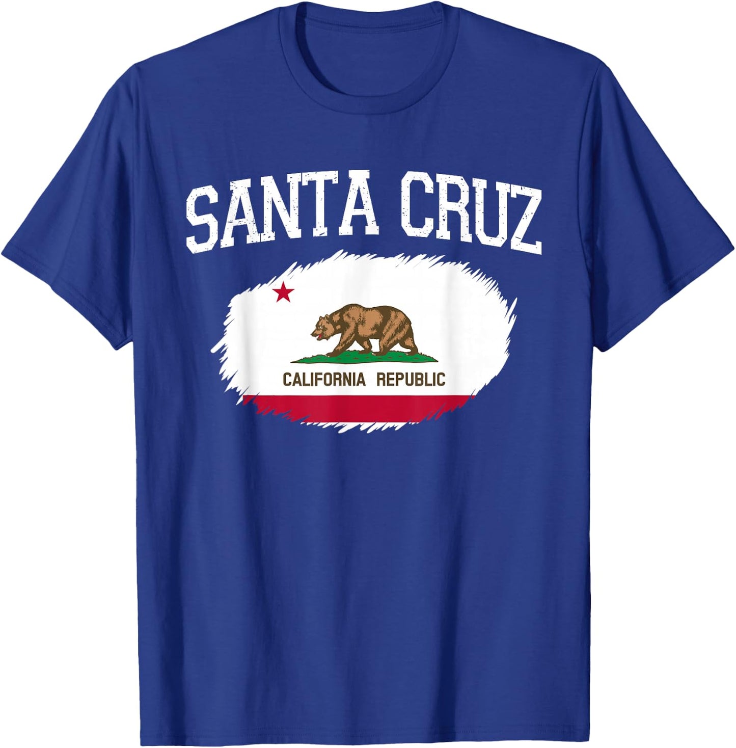 SANTA CRUZ CA CALIFORNIA Flag Vintage USA Sports Men Women T-Shirt - T-Shirt | Royal