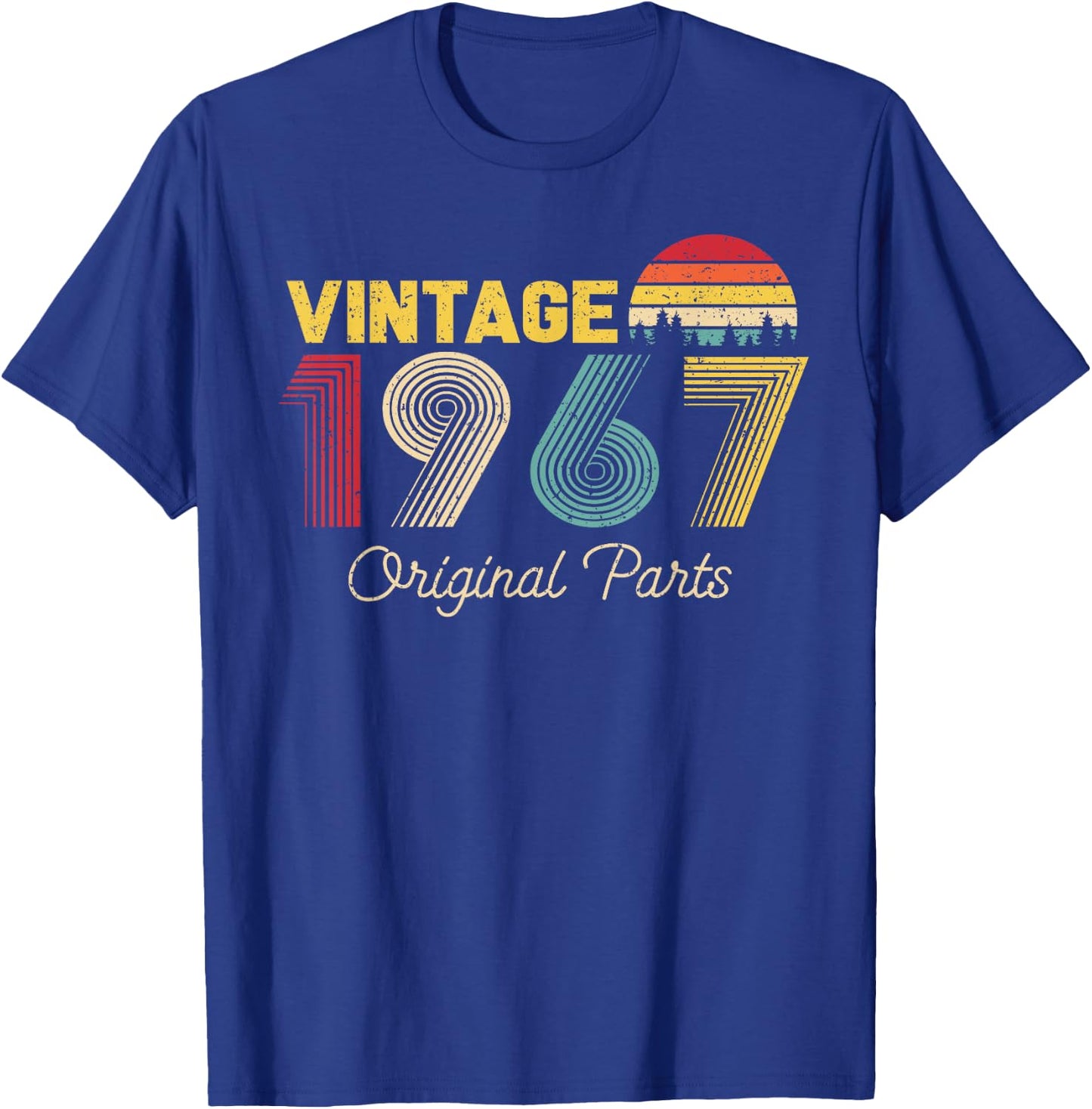 Vintage Original Parts 1967 Cool Men and Women 58th Bday T-Shirt - T-Shirt | Royal
