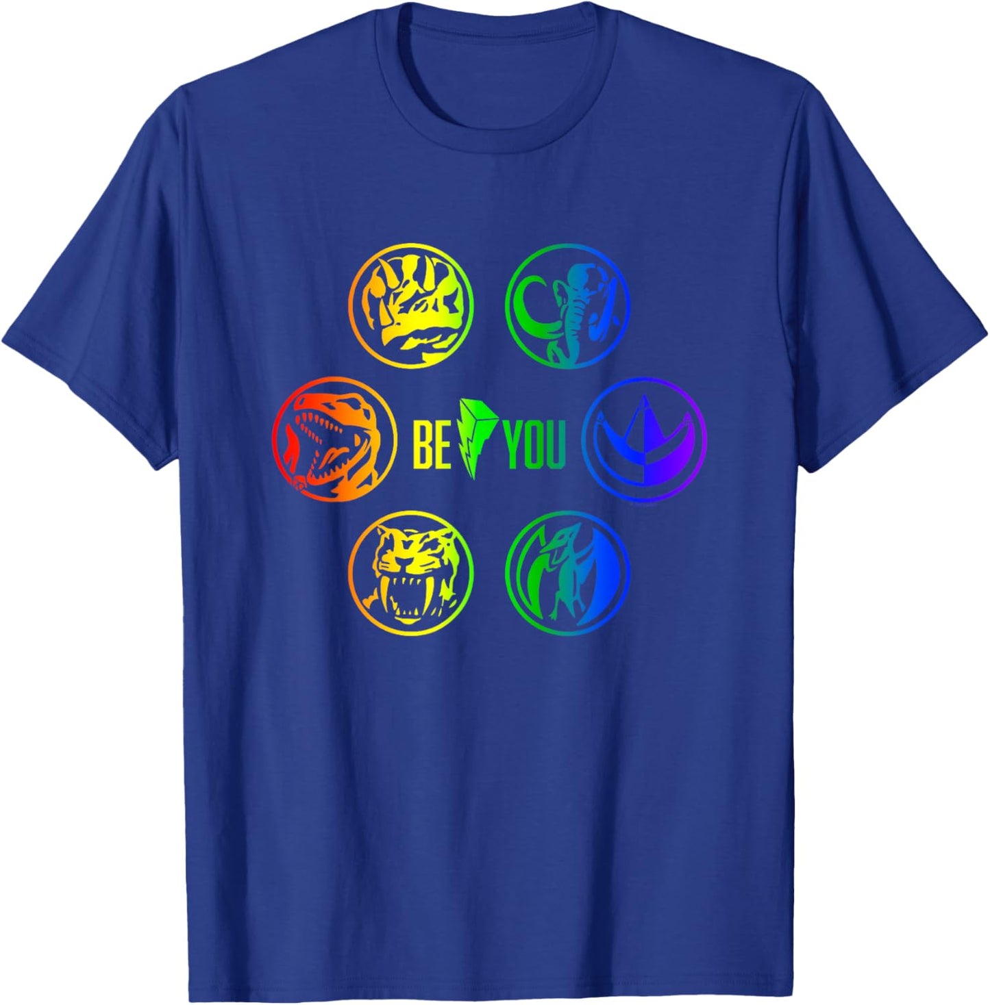 Power Rangers Be You Rainbow Ranger Emblem Coins T-Shirt - T-Shirt | Royal