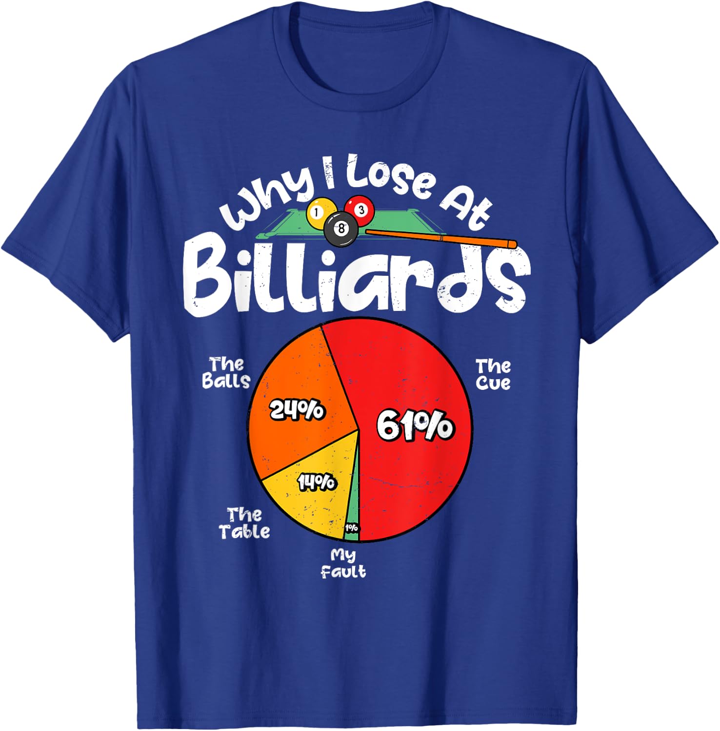 Why I Lose At Billiards Pool Player Sport Snooker Funny T-Shirt - T-Shirt | Royal