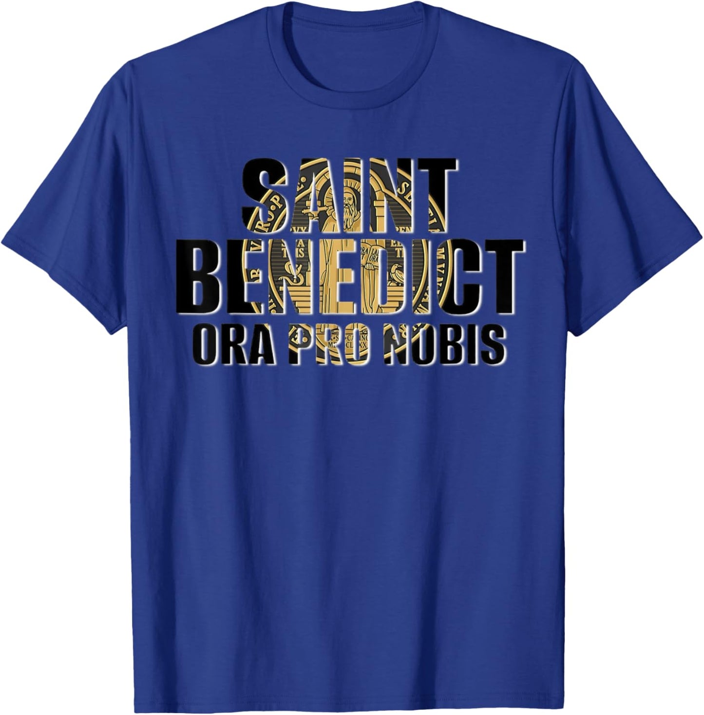 Saint Benedict Medal Traditional Latin Catholic T-Shirt - T-Shirt | Royal