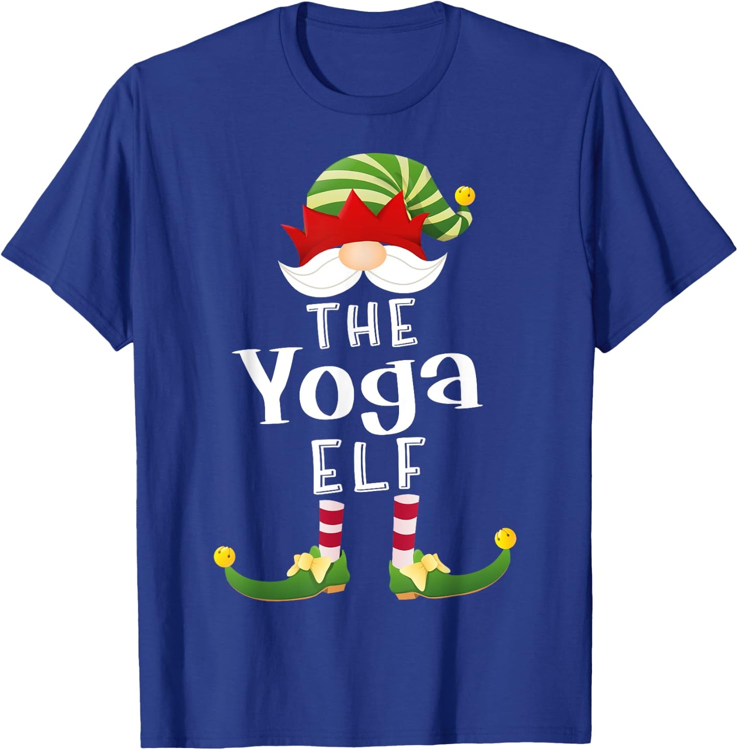 Yoga Elf Group Christmas Funny Pajama Party T-Shirt - T-Shirt | Royal
