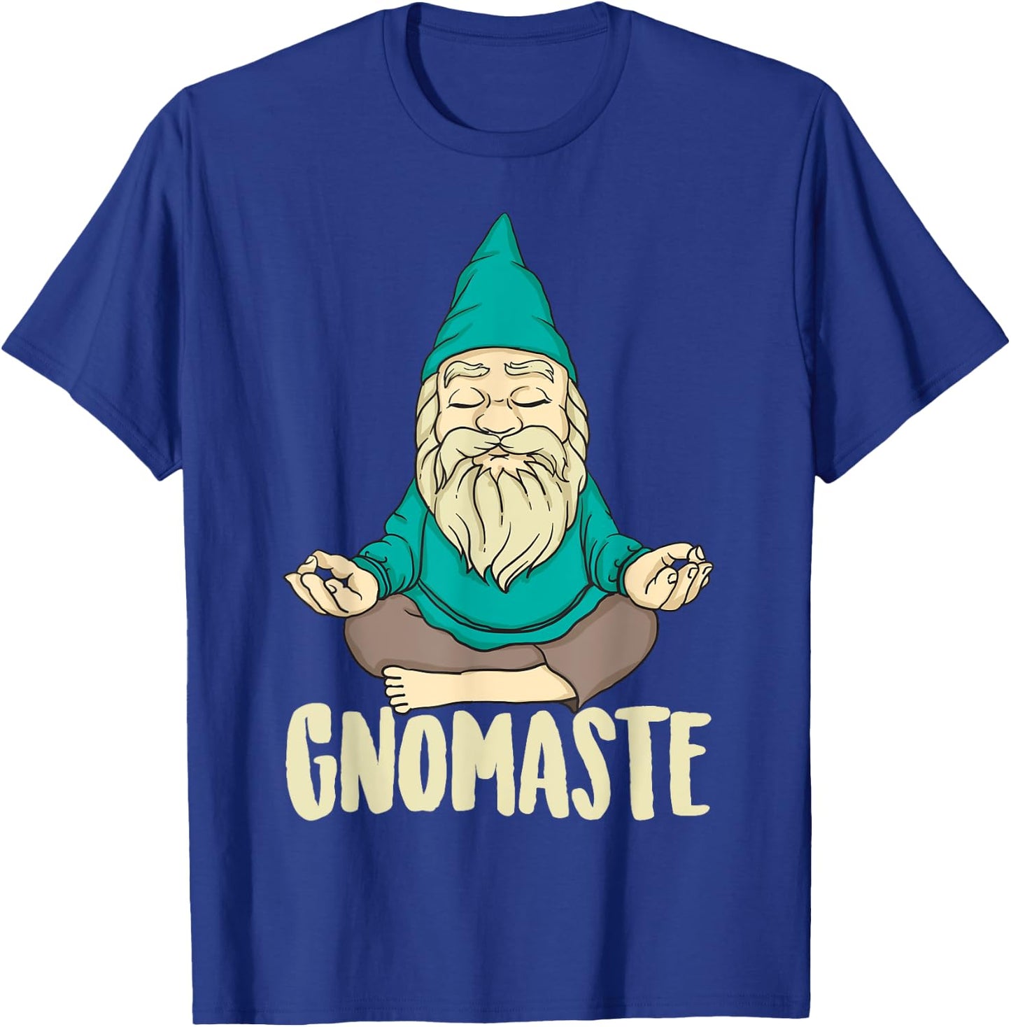 Cute Gnomaste Funny Meditating Gnome Gift Yoga Men Women T-Shirt - T-Shirt | Royal