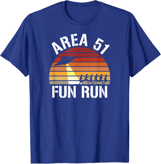 Area 51 Fun Run I Aliens UFO Roswell Alien T-Shirt - T-Shirt | Royal