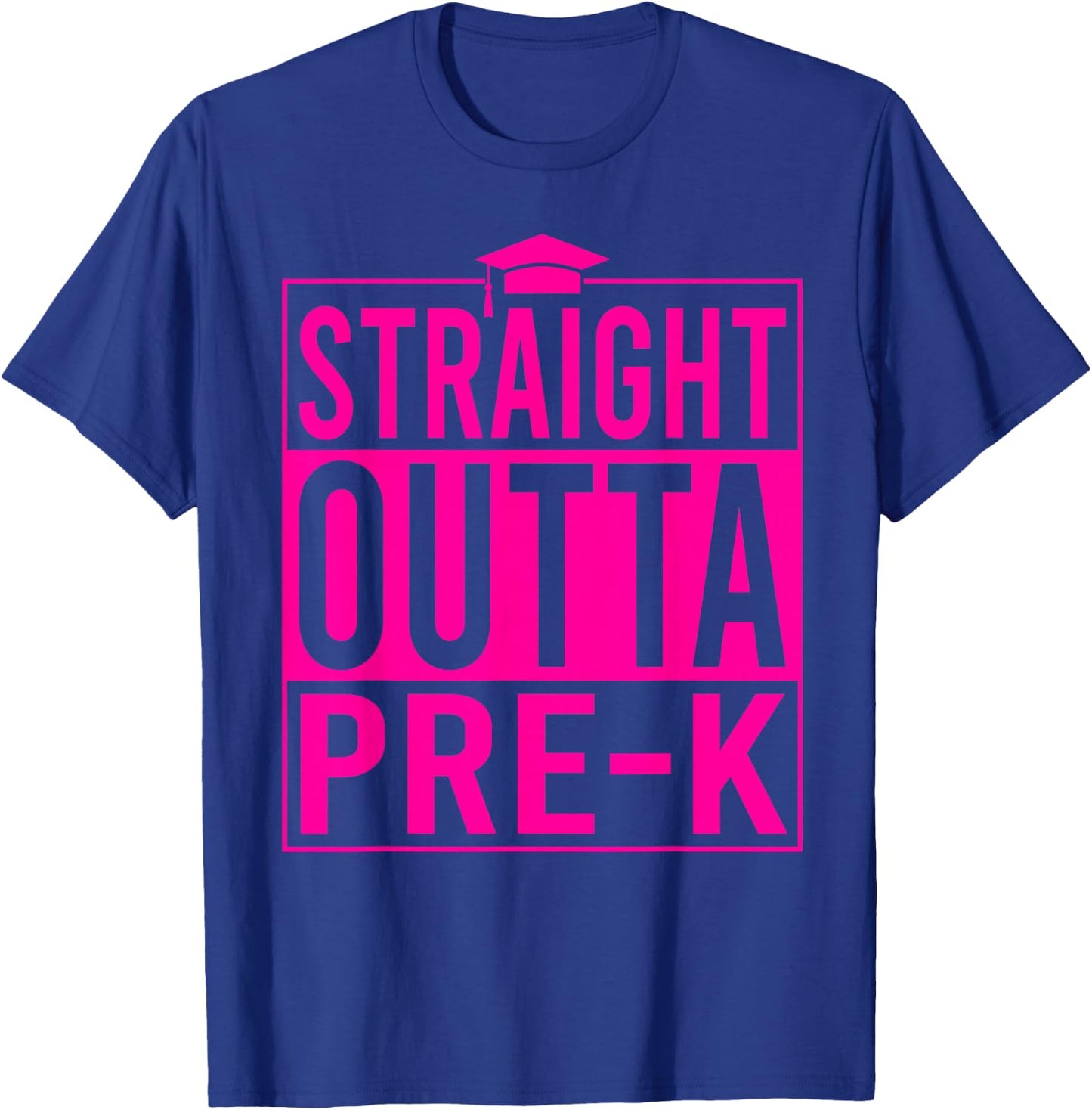 Straight Outta Pre-k School Graduation Idea Class Of 2026 T-Shirt - T-Shirt | Royal
