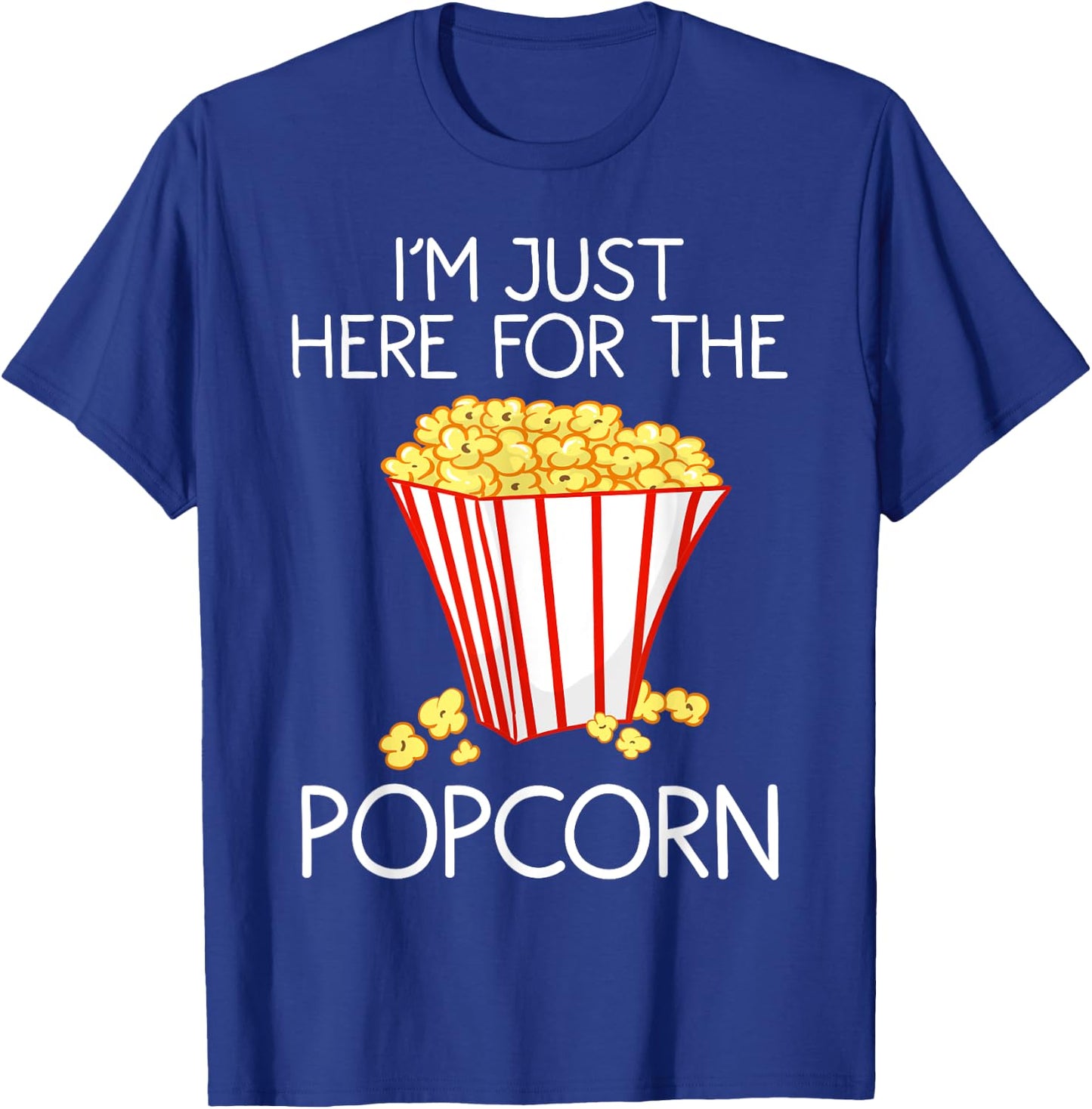 Funny Popcorn Movie Novelty Gift | Cute Snack Fan Boys Girls T-Shirt - T-Shirt | Royal