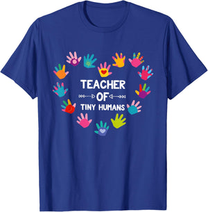 Teacher of Tiny Humans Kindergarten Preschool Teacher School T-Shirt - T-Shirt | Royal