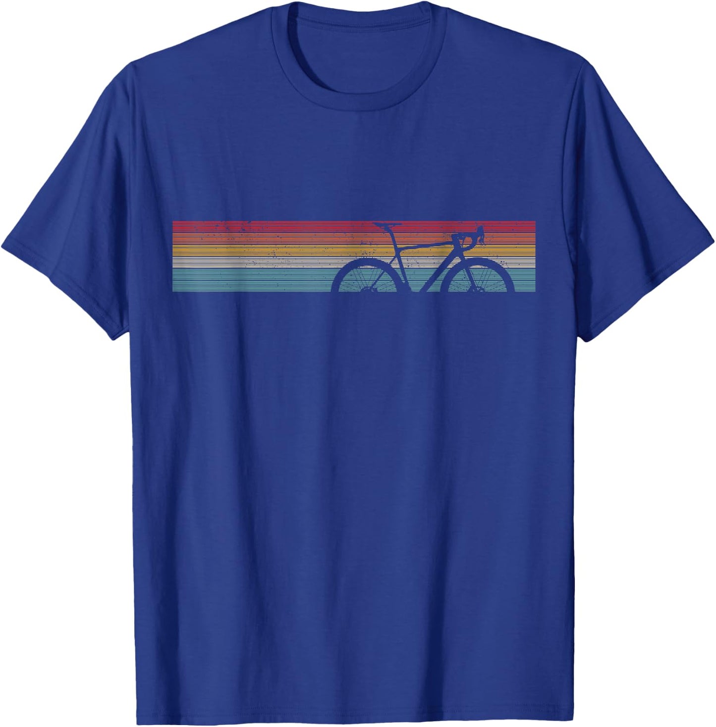 Vintage Road Bike Fixie Bicycle Road Cyclist Retro Cycling T-Shirt - T-Shirt | Royal