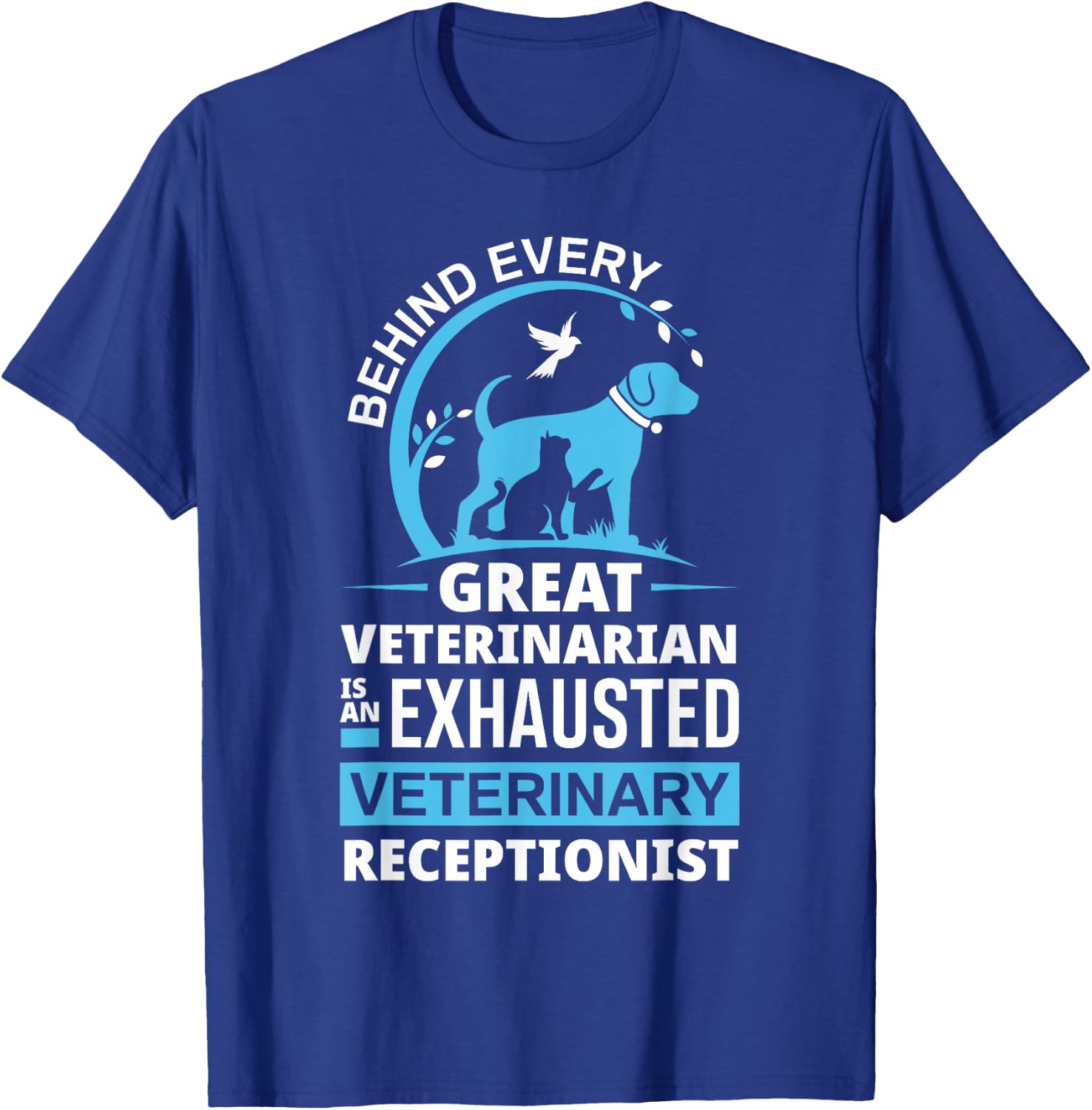 Funny Veterinarian Vet Receptionist Veterinary Receptionist Small T-Shirt - T-Shirt | Royal